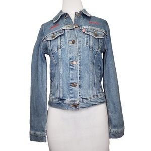Levi's Trucker Jacket with Embroidery Size XS NWT
